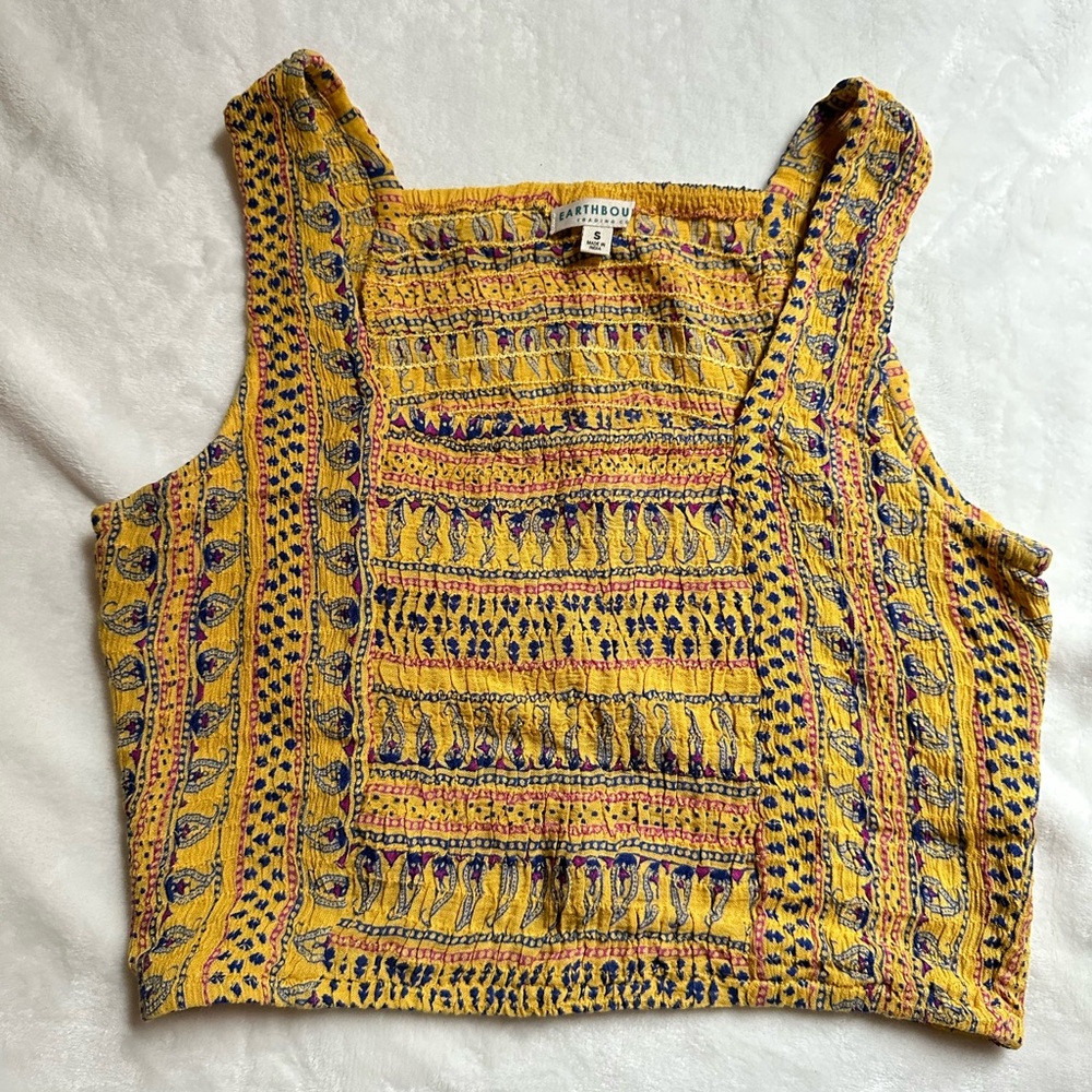 Patterned Yellow Earthbound Tank - image 1